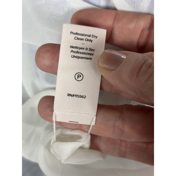 5 a 7 Cinq a Sept Addy Maxi Dress Blue White Stripe 14 Ruffled Halter Neck - Picture 7 of 12